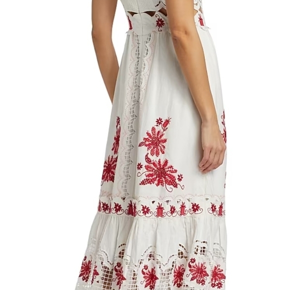 Farm Rio Richelieu Linen Midi Dress - Picture 8 of 12